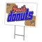 Signmission Donuts Yard Sign & Stake outdoor plastic coroplast window, C-1216 Donuts C-1216 Donuts - alternate 1